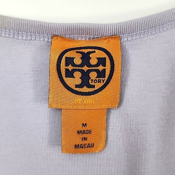 Tory Burch Women's Lavender Tank Top Beaded Circles Front 100% Cotton Size M - Picture 7 of 9